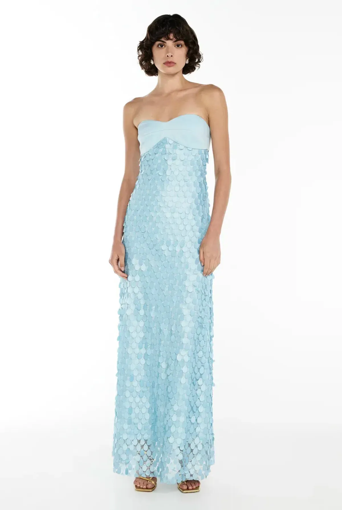 Manning Cartell Supreme Extreme Balconette Maxi Dress Aqua Spritz Size 10 - Image 1