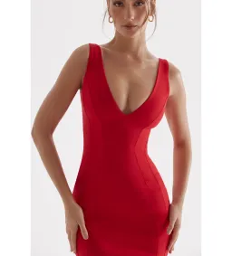 House Of Cb Cece Midi Dress Red Size S / Size Au 8 for rent on The Volte - image 5