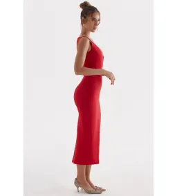 House Of Cb Cece Midi Dress Red Size S / Size Au 8 for rent on The Volte - image 6