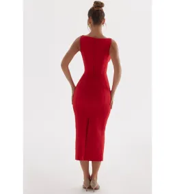 House Of Cb Cece Midi Dress Red Size S / Size Au 8 for rent on The Volte - image 9