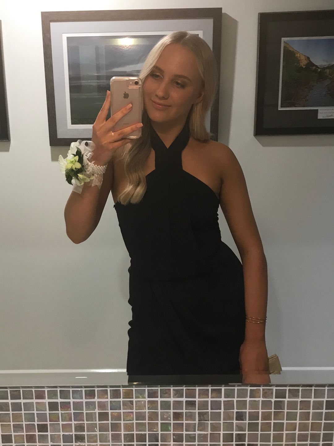 Shona Joy core knot navy dress Size 8 for rent on The Volte - main image