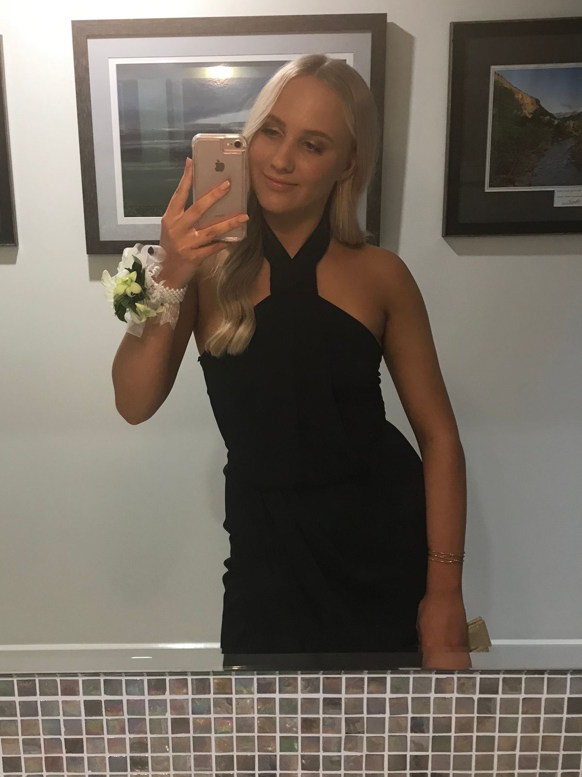 Shona Joy core knot navy dress Size 8 - Image 4