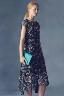 Scanlon and Theodore Bird and Floral Print Midi Dress Size 10 for rent on The Volte - image 1