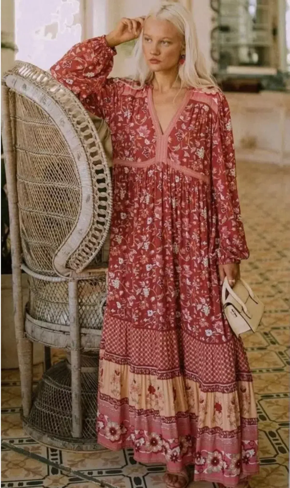 Spell The Gypsy Portobello Road Maxi Dress Red Size 14 - Image 1