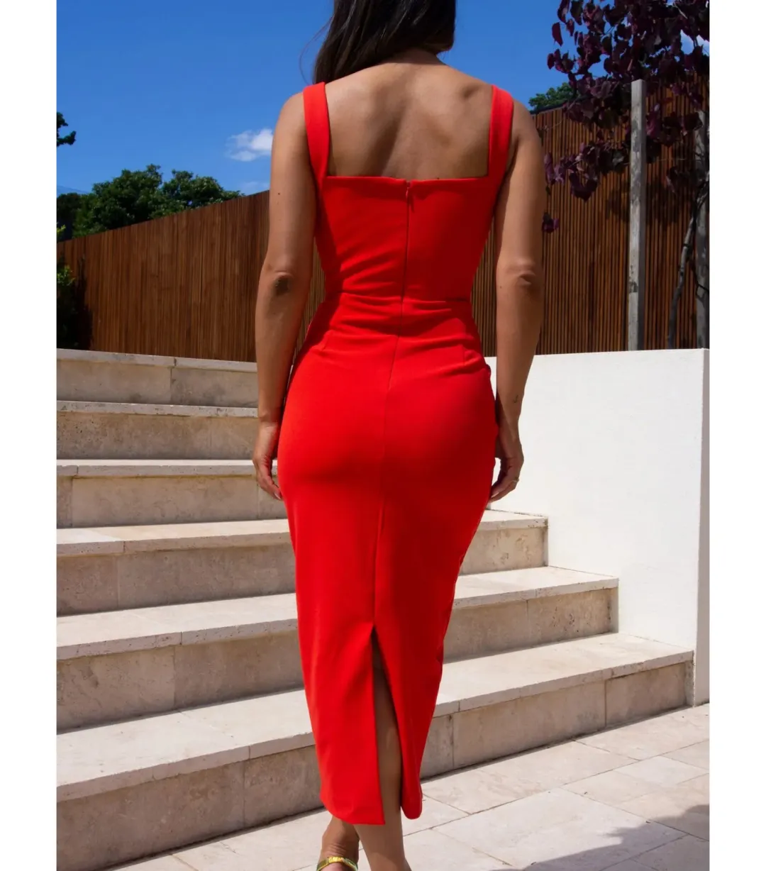 Effie Kats Marbella Dress Cherry Red Size L / AU 12 for rent on The Volte - main image