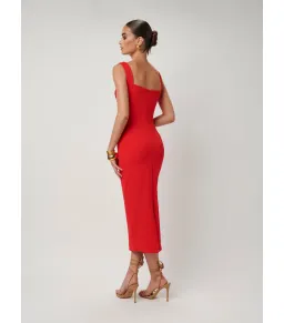 Effie Kats Marbella Dress Cherry Red Size L / AU 12 for rent on The Volte - image 3