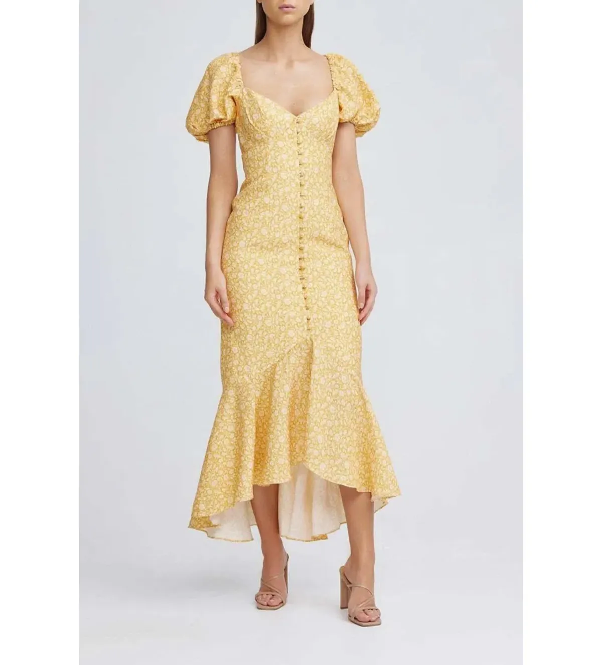 Significant Other Jacinta Dress in Champagne Pansy Size 8 - Image 2