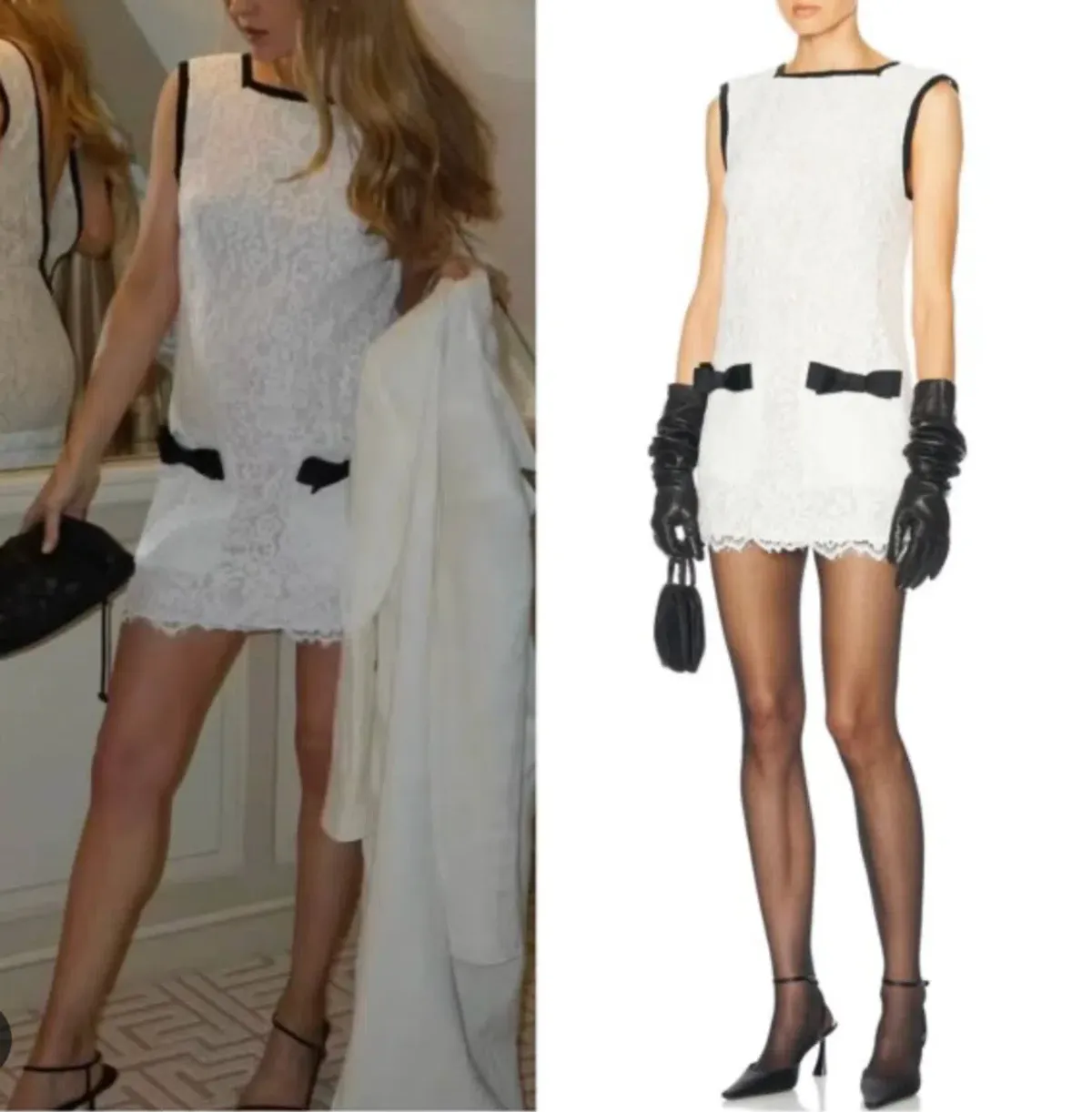 Helsa The Lace Mini Dress White Size S / AU 8 - Image 3