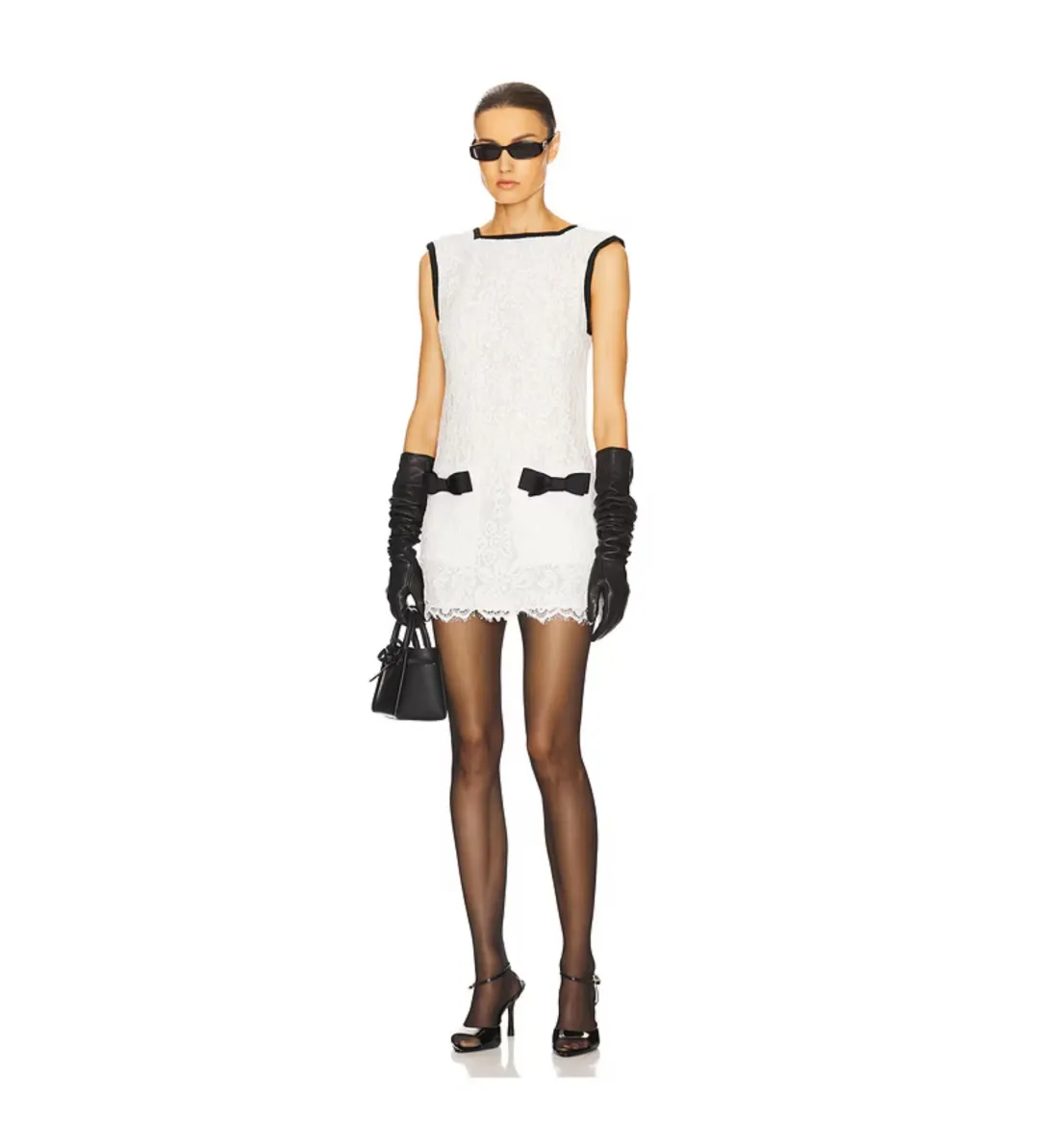 Helsa The Lace Mini Dress White Size S / AU 8 for rent on The Volte - main image