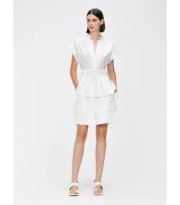 Veronika Maine Good Earth Cotton Tie Shirt Off White Size 16 for rent on The Volte - image 1