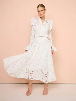 Leo Lin Aliyah Lace Butterfly Sleeve White Size AU 10 for rent on The Volte - image 2