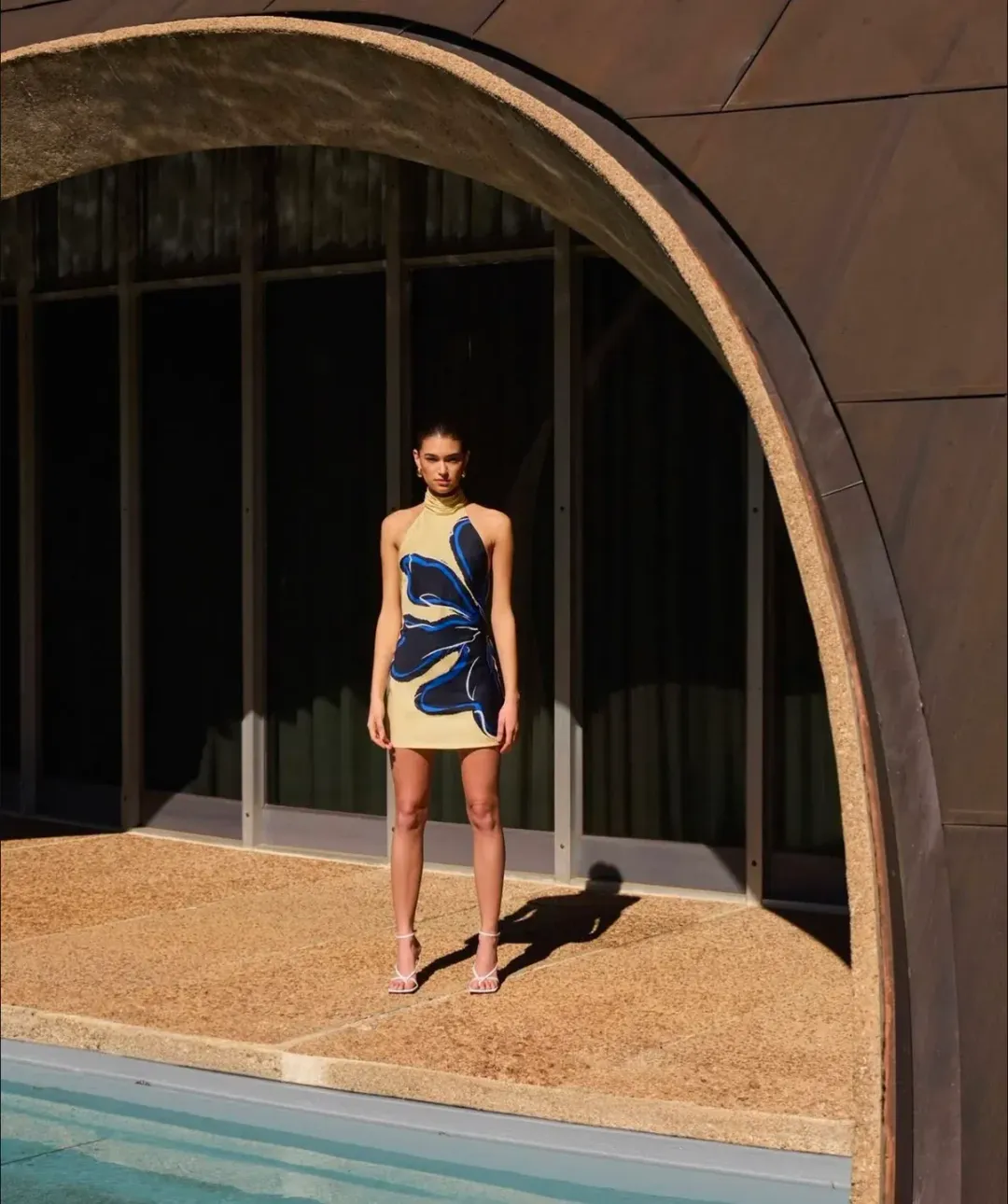 Rebecca Vallance Indigo Bloom Mini Dress Size 10 for rent on The Volte - main image