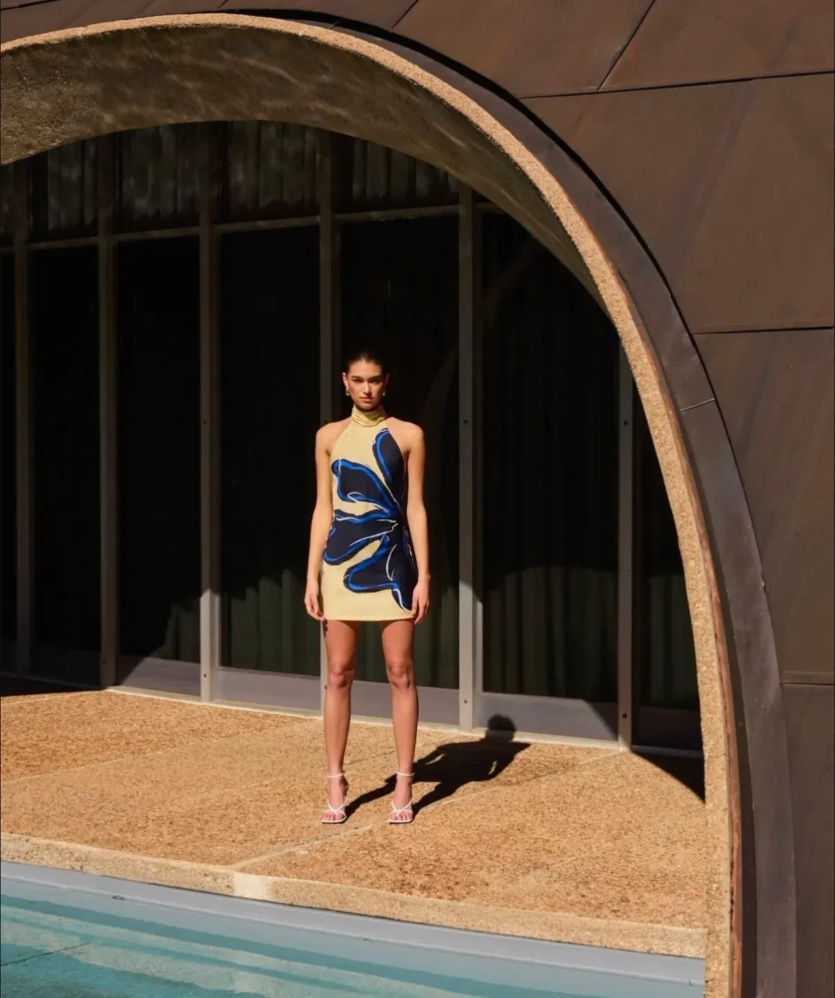 Rebecca Vallance Indigo Bloom Mini Dress Size 10 - Image 4