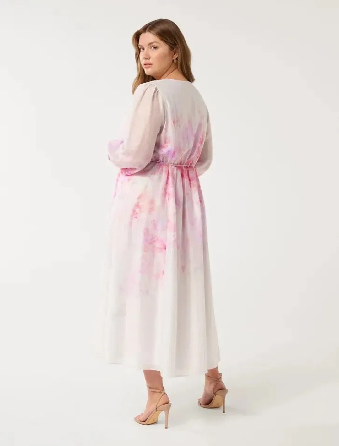 Forever New Kahlani Curve Long Sleeve Midi Dress size 16 for rent on The Volte - main image