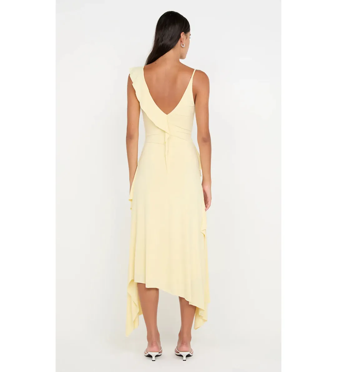 Bec and Bridge Marnie Asym Asymmetrical Dress in Yellow Size 10 for rent on The Volte - main image