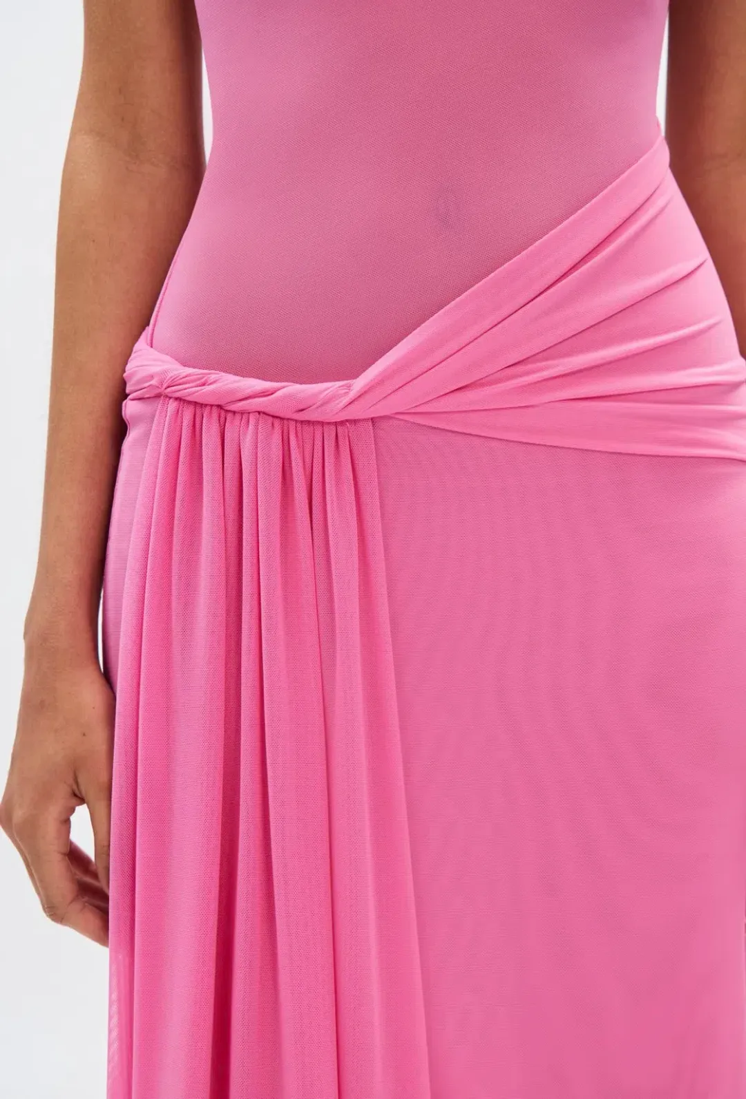 Misha Sisal Maxi Dress Pink Size 10 for rent on The Volte - main image