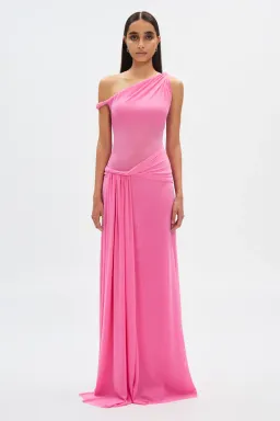 Misha Sisal Maxi Dress Pink Size 10 for rent on The Volte - image 1