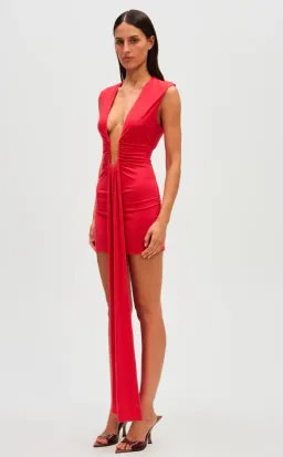Misha Jennifer Cupro Red Mini Dress Size 8 for rent on The Volte - image 3