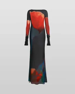 Rat & Boa Juniper Dress Floral Black Maxi Size 8 for rent on The Volte - image 3