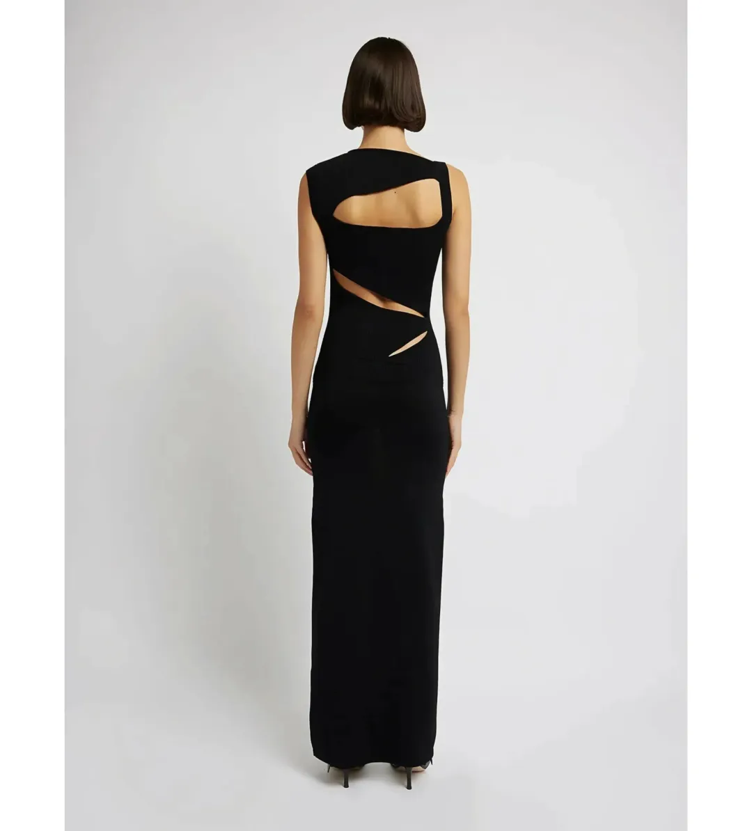 Christopher Esber Knitted Slashed Dress Black Size L / AU 12 for rent on The Volte - main image