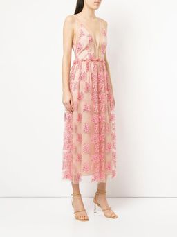 Manning Cartell Embroidered Sheer Midi Dress Pink Size 6 for rent on The Volte - image 2