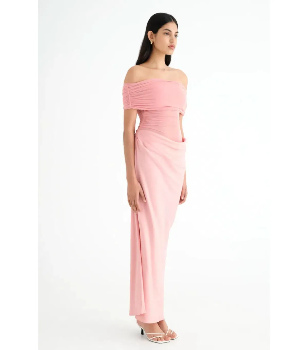 Benni Nico Off The Shoulder Maxi Dress in Candy Floss Size AU 10 - Image 2