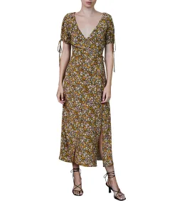 BEC+ BRIDGE MAISIE SILK SHORT SLEEVE FLORAL PRINT MIDI DRESS SIZE AU 6 for rent on The Volte - image 1