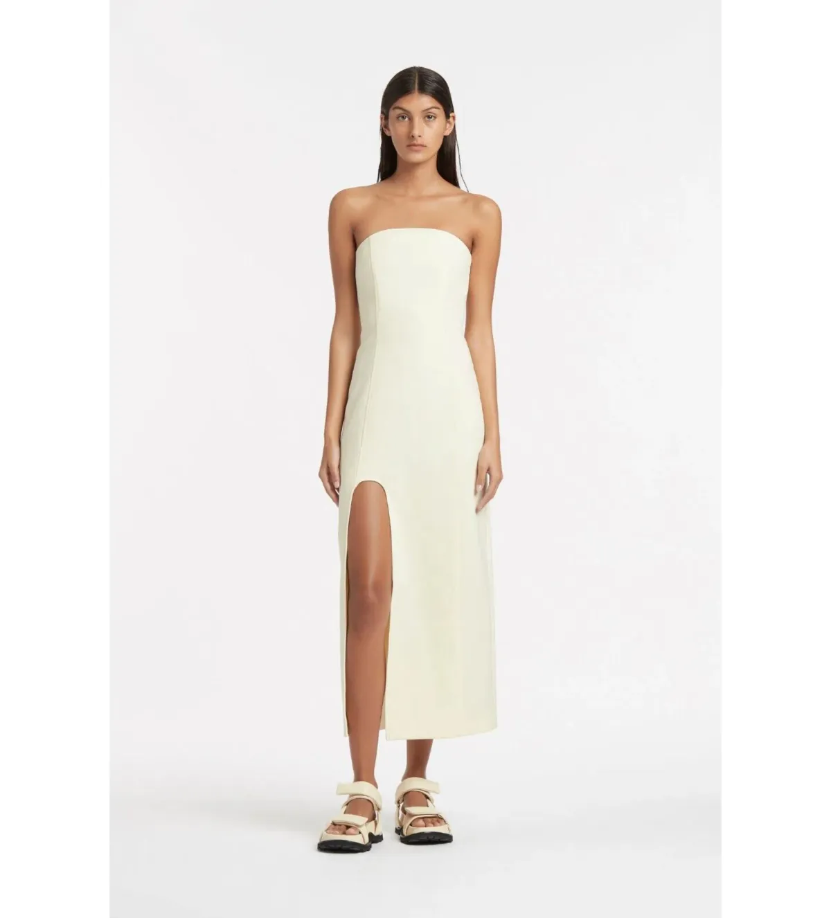 SIR THE LABEL LEMON MARCO STRUCTURED MIDI DRESS SIZE AU 8 - Image 1
