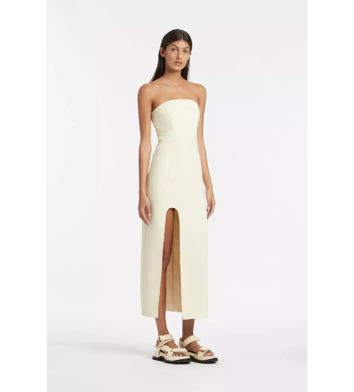 SIR THE LABEL LEMON MARCO STRUCTURED MIDI DRESS SIZE AU 8 - Image 2