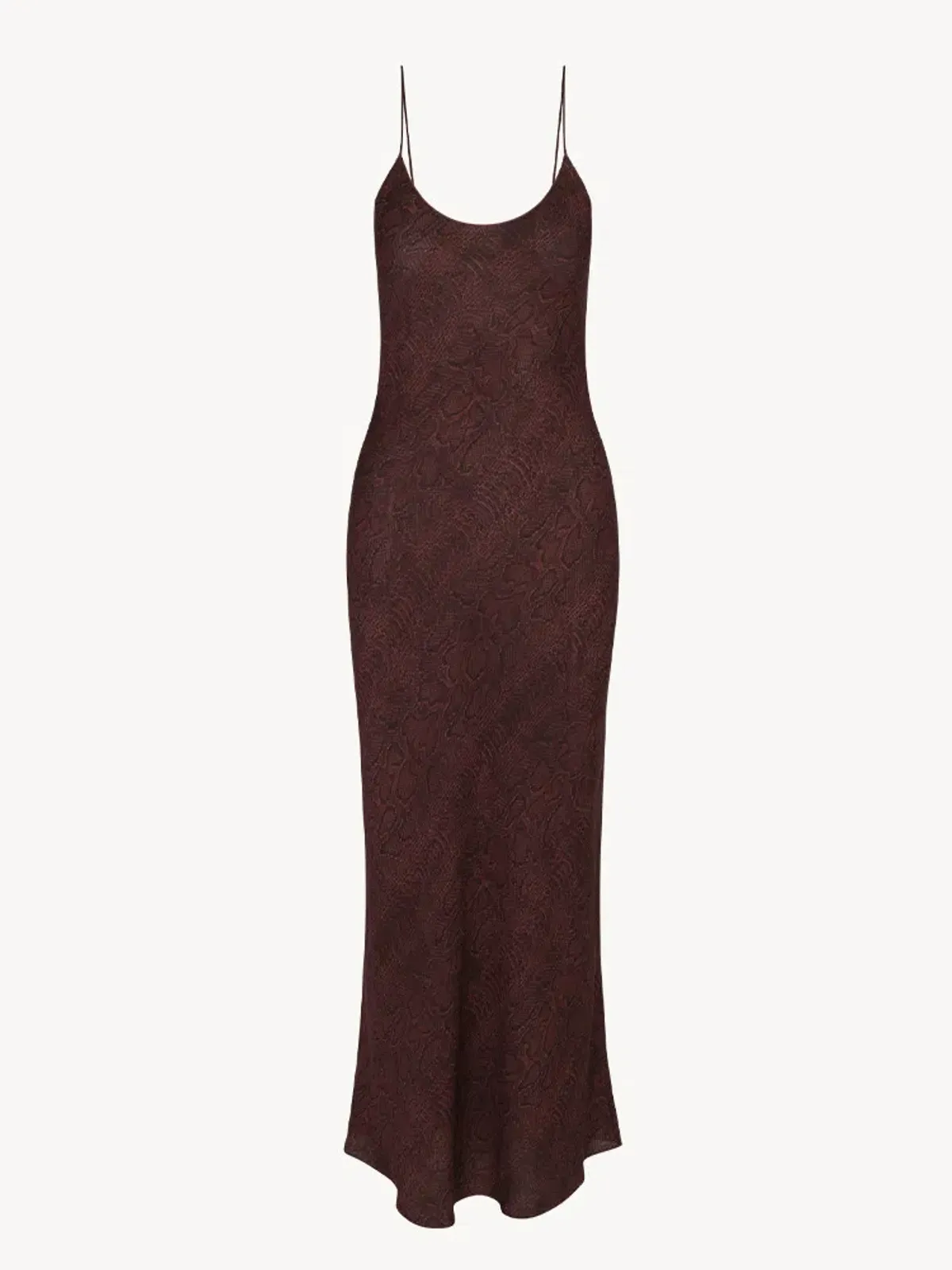 Realisation Par The Penelope Midi Dress Chocolate Brown Python Print Size 10 - Image 5