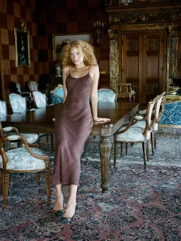 Realisation Par The Penelope Midi Dress Chocolate Brown Python Print Size 10 for rent on The Volte - image 1