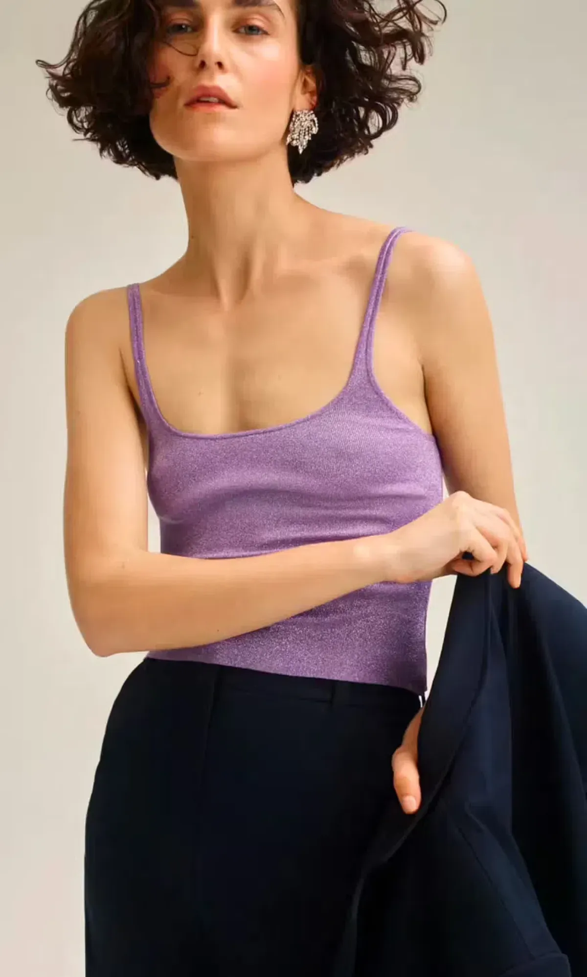 Scanlan Theodore purple sparkle singlet Size AU 6 - Image 1