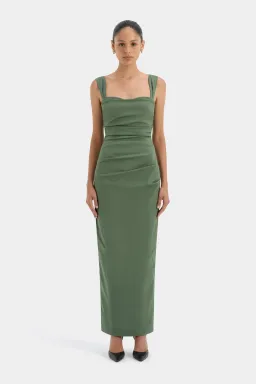 Sir the Label Florent Balconette Gown in Forest Green Size 1/Au 8 for rent on The Volte - image 1