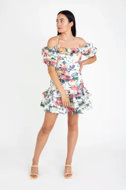 Zimmermann Allia Pintuck Short Dress Print Size 8 for rent on The Volte - image 1