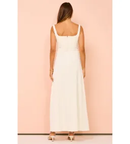 Issy Cupped Rib Maxi Dress White Size 6 for rent on The Volte - image 4