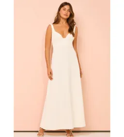 Issy Cupped Rib Maxi Dress White Size 6 for rent on The Volte - image 1