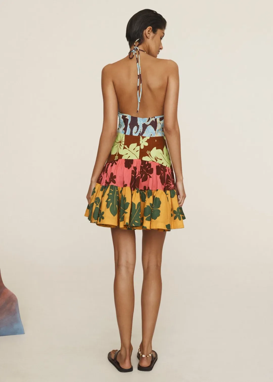 Alemais Poppy Spliced Mini Dress Multi Size 8 for rent on The Volte - main image