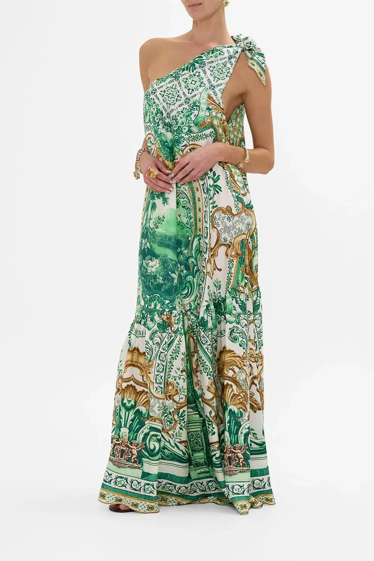 Camilla Tie One Shoulder Dress Corridor Of Calm Size AU 10 - Image 3