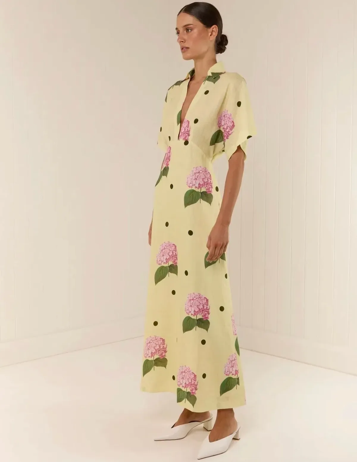 Palm Noosa Jasmine Dress Yellow Floral Size 10 - Image 3