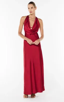 Manning Cartell Charmed Cowl Slip Maxi Dress in Ruby Red Size AU 4 for rent on The Volte - image 2