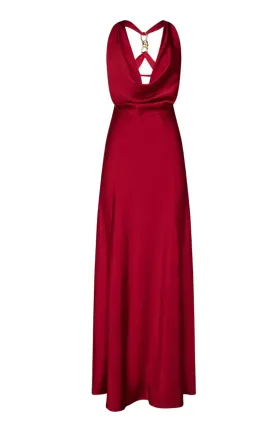 Manning Cartell Charmed Cowl Slip Maxi Dress in Ruby Red Size AU 4 for rent on The Volte - image 8