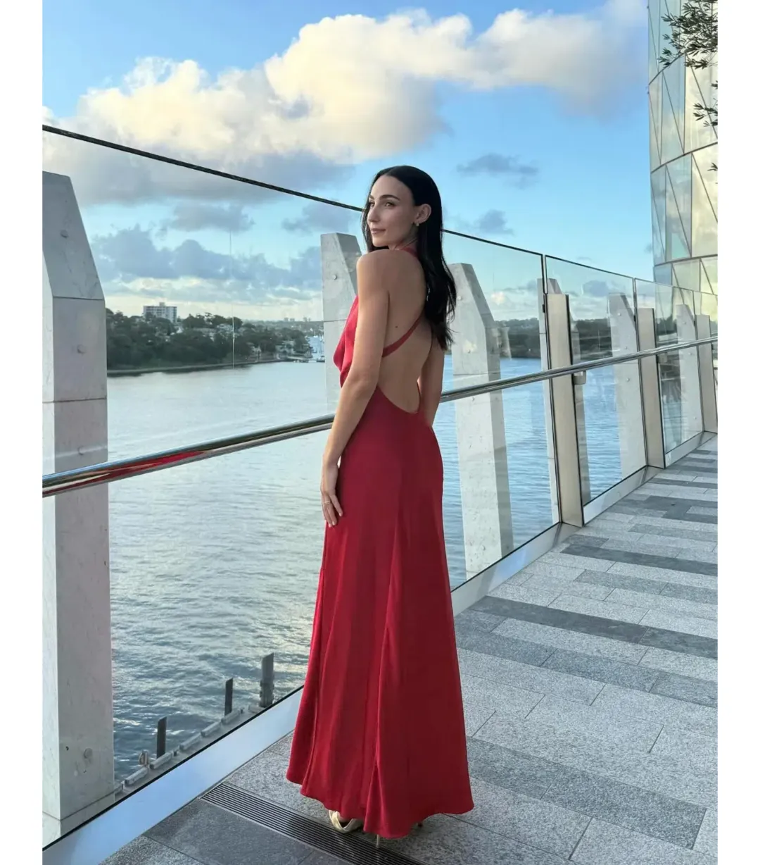 Manning Cartell Charmed Cowl Slip Dress in Red Size AU 6 for rent on The Volte - main image