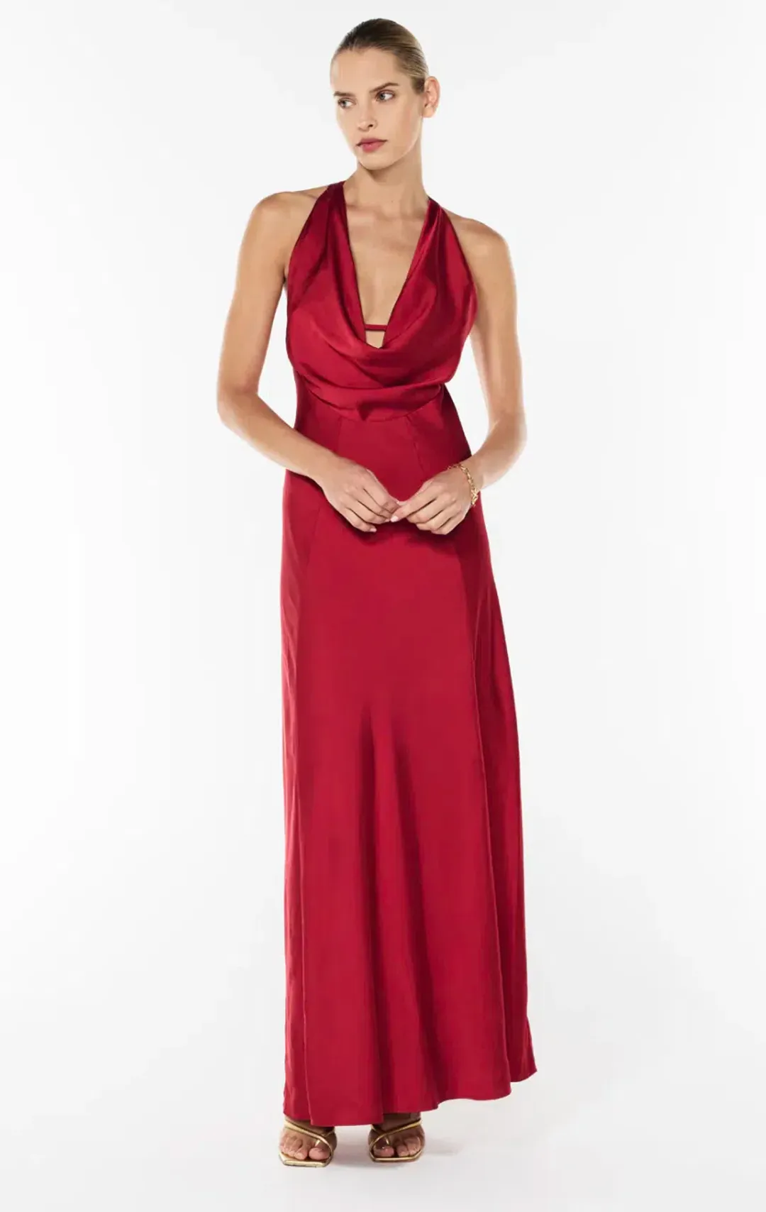 Manning Cartell CHARMED COWL SLIP DRESS in Red AU 8 for rent on The Volte - main image