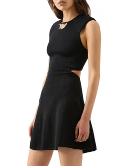 Aje Lena Cut Out Knit Mini Dress Black Size 10 for rent on The Volte - image 2