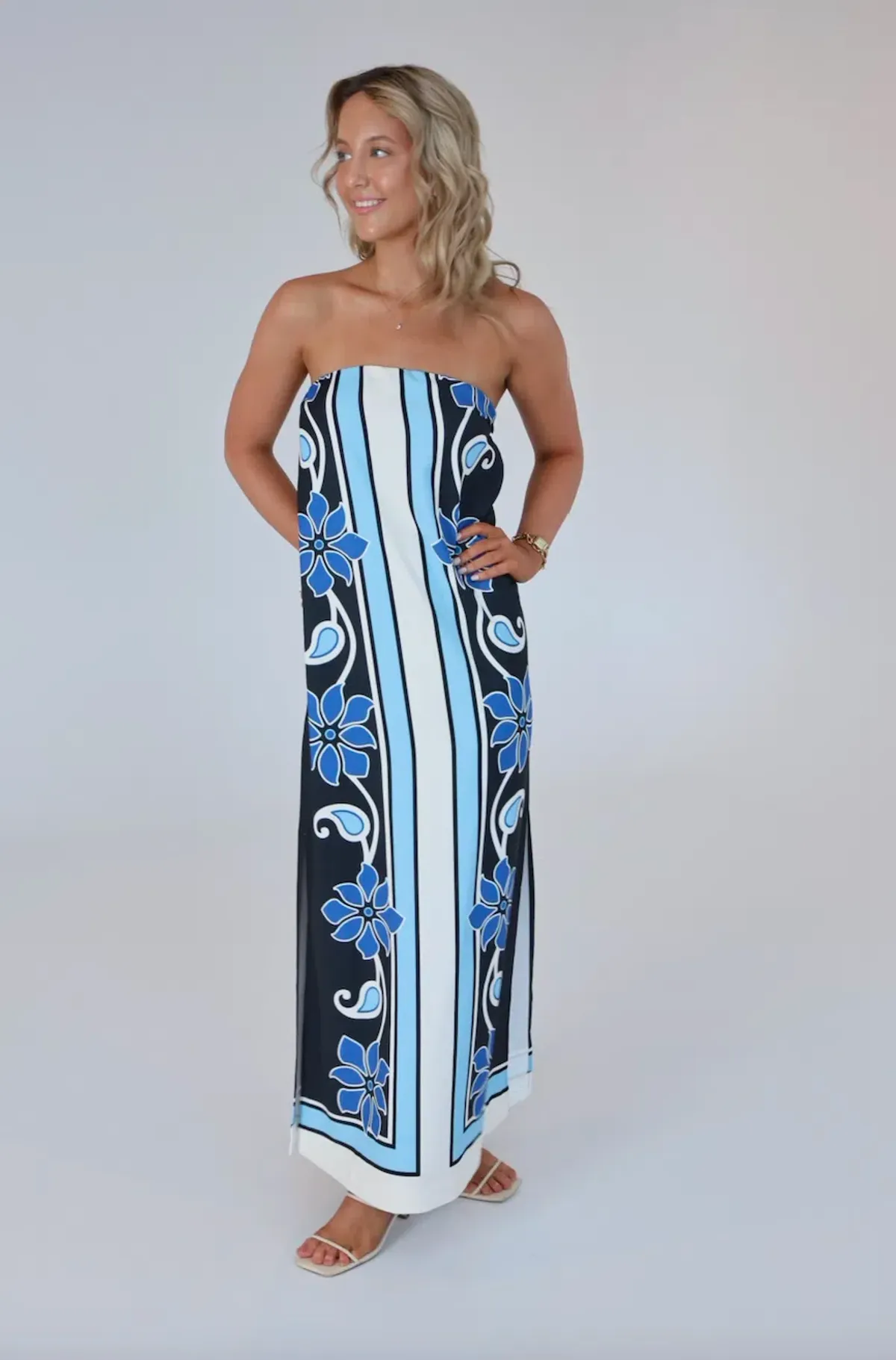 By Johnny - Azure Granada Strapless Dress Size AU 8 - Image 2