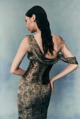 De La Vali Brulee Maxi Silk Satin Dress Size 8 for rent on The Volte - image 2