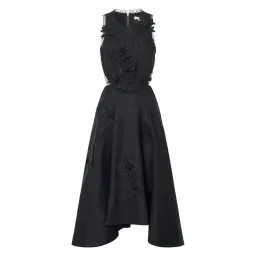 Oroton Lace Flower Midi Dress Black Size AU 6 for rent on The Volte - image 1