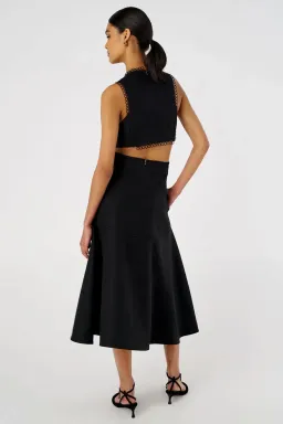 Oroton Lace Flower Midi Dress Black Size AU 6 for rent on The Volte - image 3