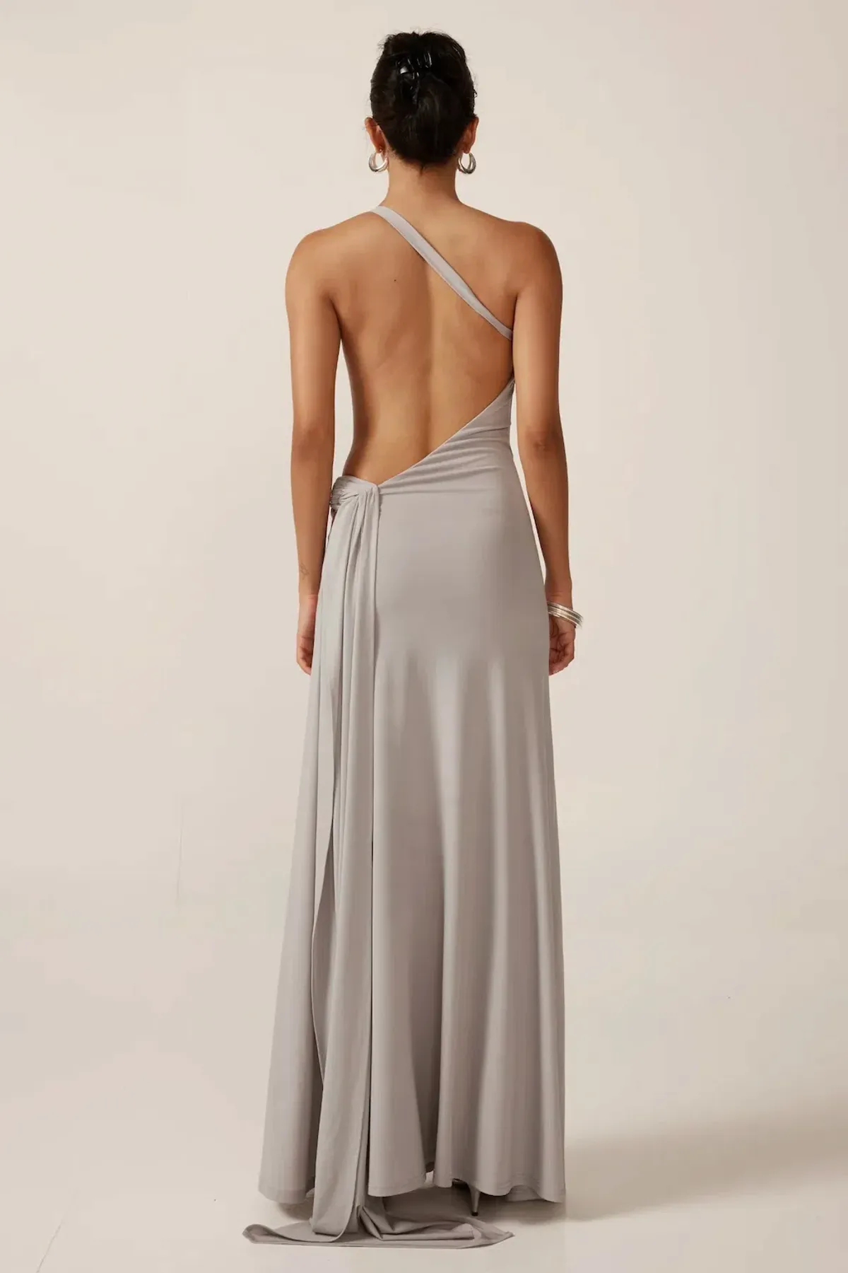 Ance Gria Gaia Gown Silver Blue Size AU 8 - Image 4