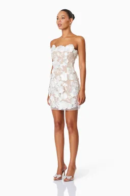 Elliatt Arabella Strapless Mini Dress In White Size 8 for rent on The Volte - image 2
